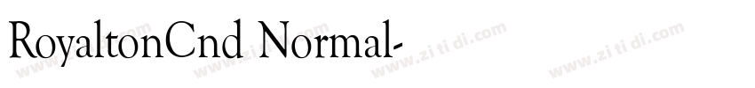 RoyaltonCnd Normal字体转换